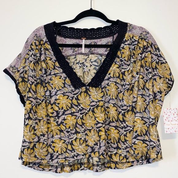 Free People leilani Shirt Black Combo - Picture 2 of 6